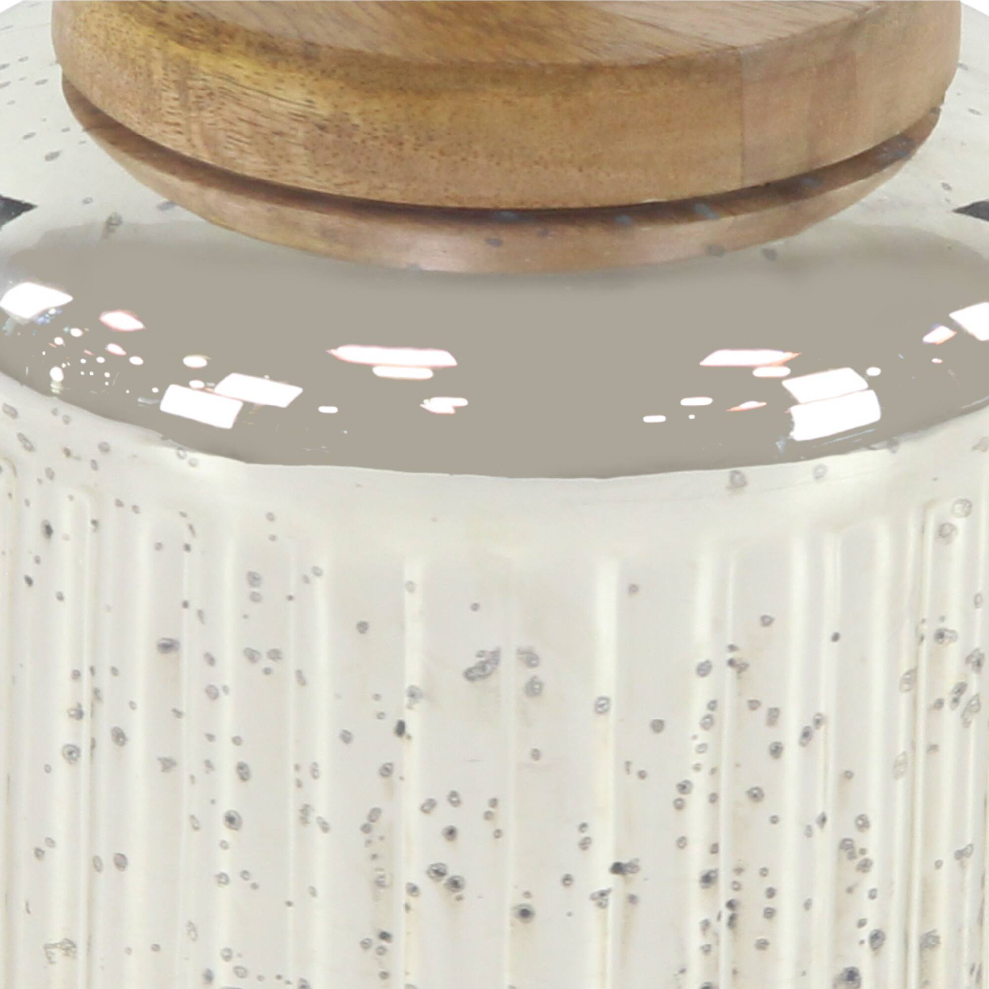 Silver Glass Farmhouse Decorative Jar Set